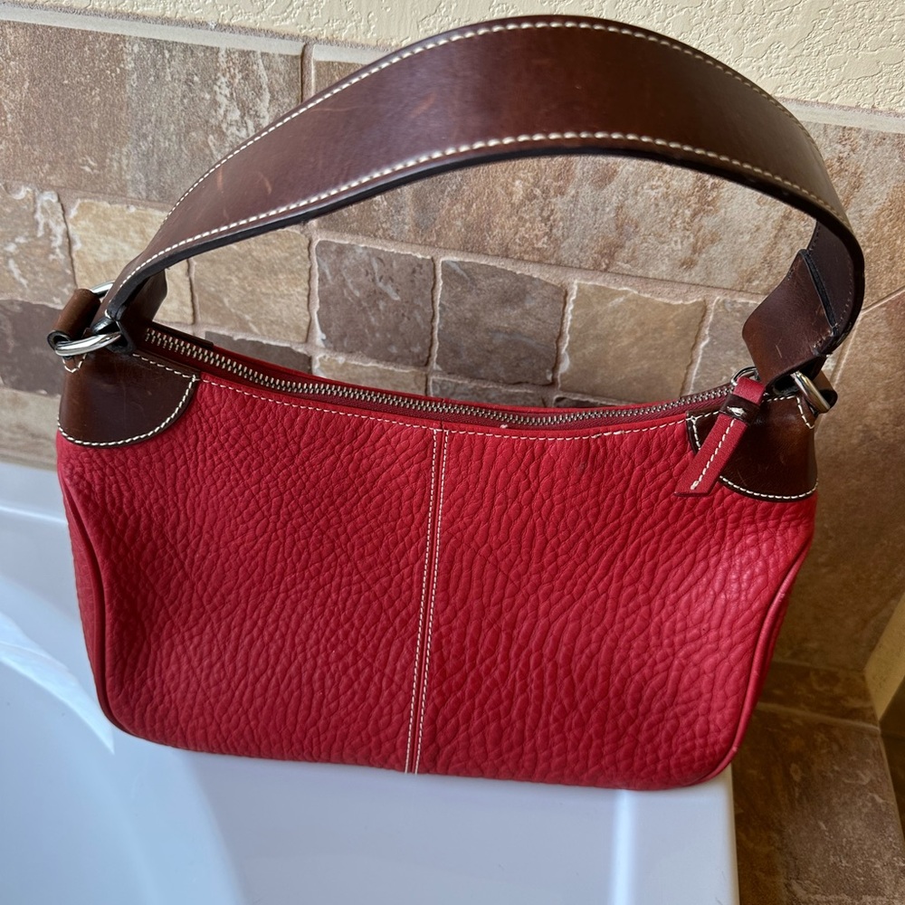 Dooney & Bourke Red and Brown Shoulder Bag